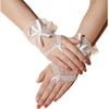 Gothic Kurze Schwarze Handschuhe Weibliche Harajuku Spitze Braut Hochzeit Halloween Lolita Kleid Net Gaze Bogen Hand Ärmel Fischnetz Handschuhe