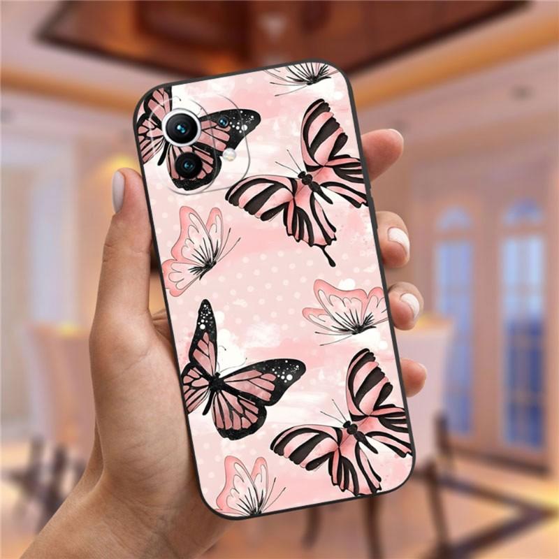 

Чехол для телефона с бабочкой для Xiaomi 9T 9SE 9 12 11T 10 11 11i Lite Ultra Note10 Poco M3 F3 F4 M4 X4 GT Pro, задняя крышка Xiaomi 9