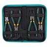 4Pcs 4-in-1 Circlip Pliers Set with Storage Bag 7 Long Nose Bent Plier Inner Outer Retaining Snap Ring Remover Maintenance Tool