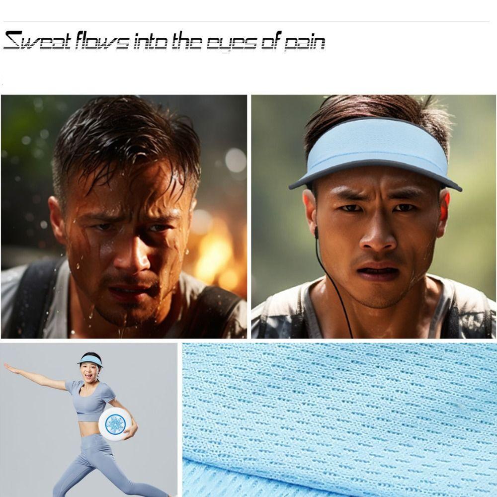 Adjustable Sunscreen Cap UV Protection Tennis Hat Fashion Empty Top Cap  for Men Women