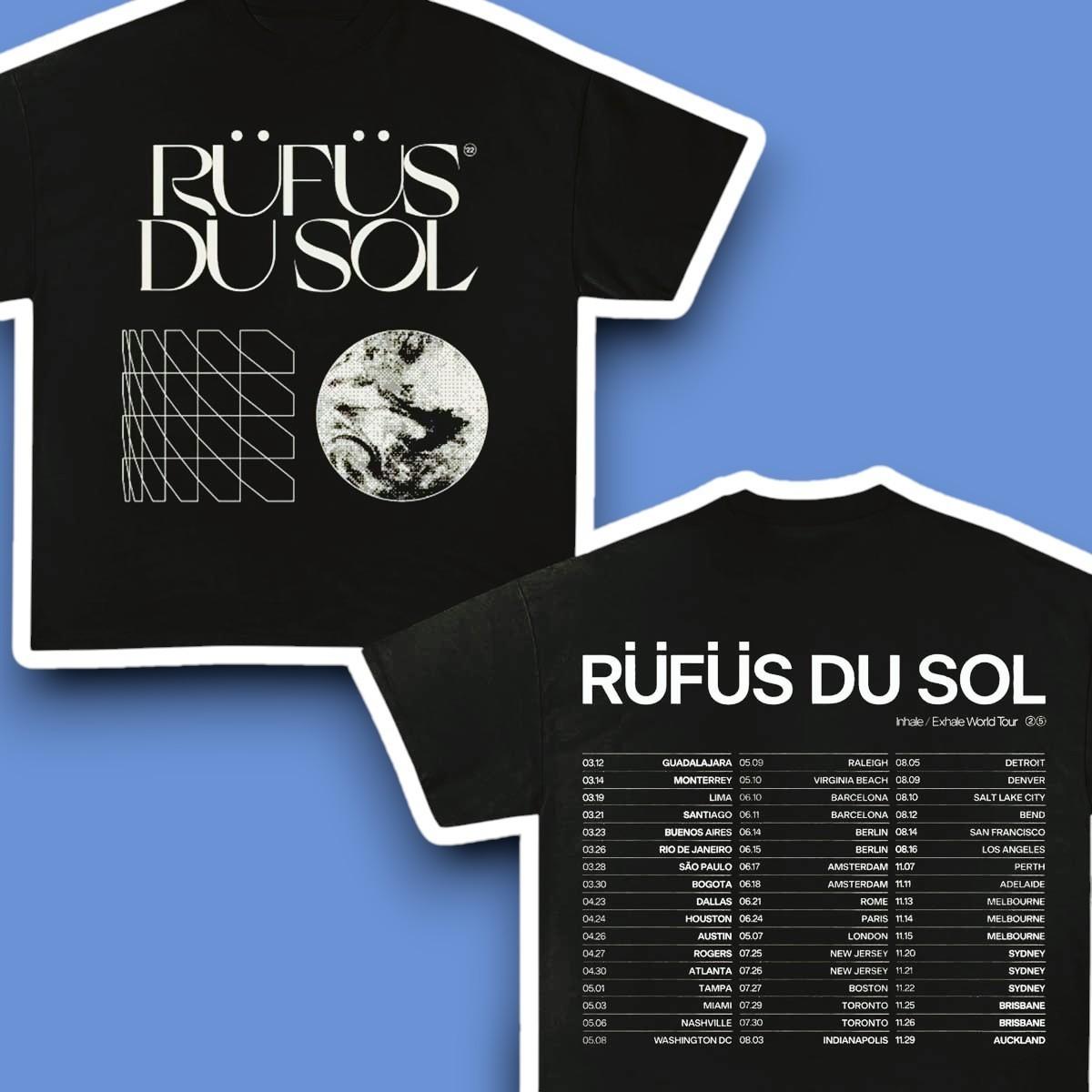 Rufus Du Sol Tour 2026 Music T-Shirt Gift for Fans All Size S-4XL XXXL
