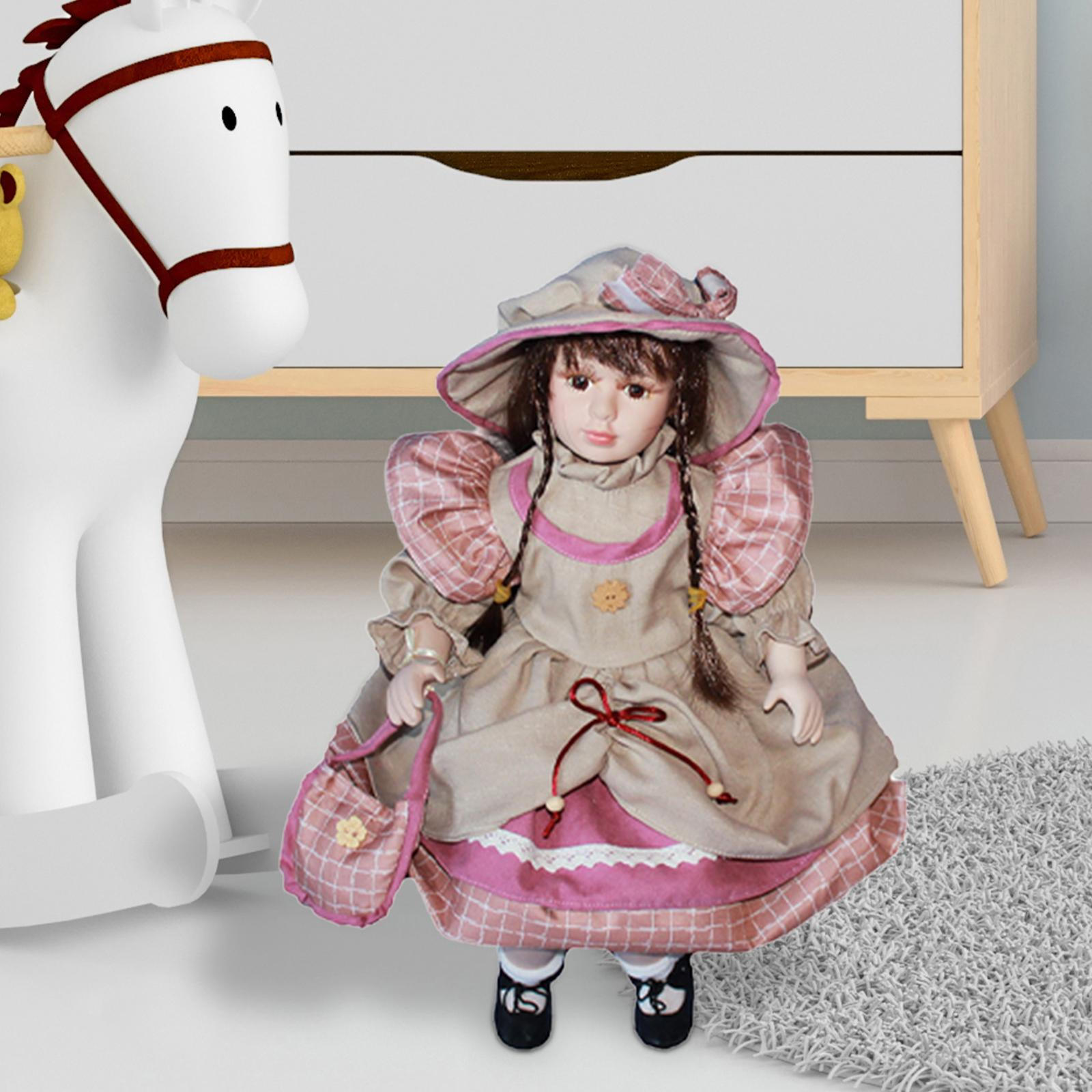 

Красивая женщина из фарфора, миниатюрная керамическая статуэтка, кукла для переодевания, фарфор красный