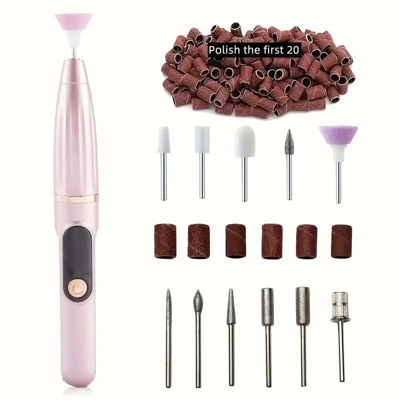 

Electric nail polish machine/nail remover/nail machine portable LCD electric nail clippers nail sharpener Other рожевий