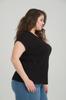 Women's Style Big Size T-Shirt Black Plus Size T-Shirt