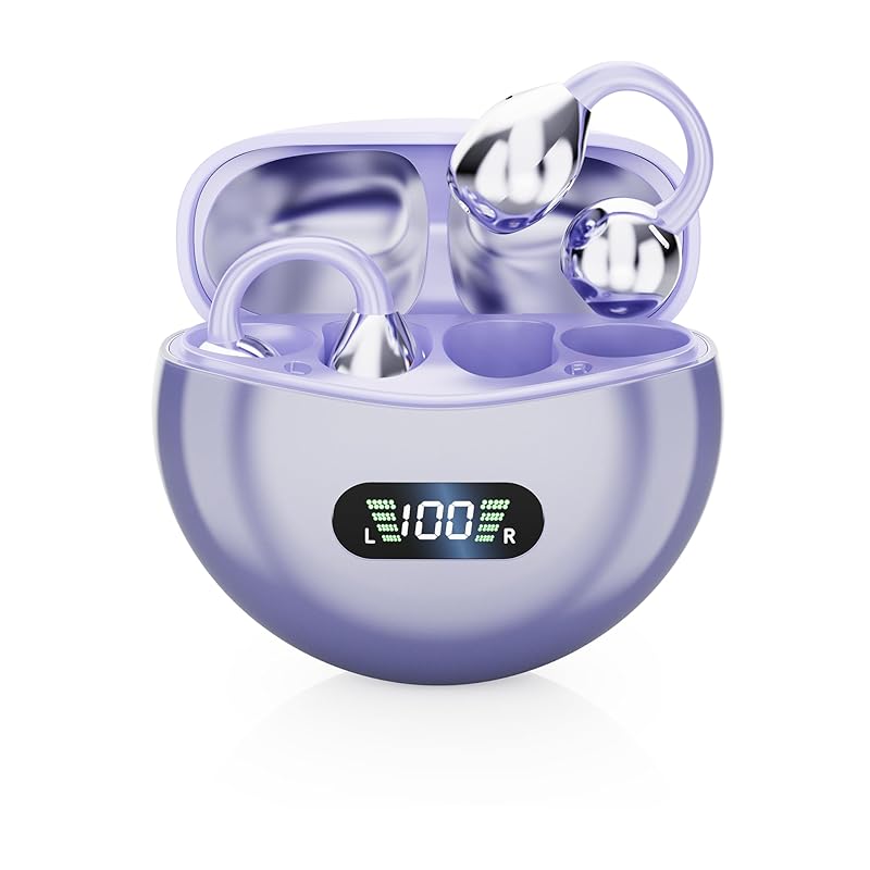 

[2024 Super fit type Sound quality evolution ear cuff ]Earphones bluetooth wireless earphones Bluetooth5.4 listening while ear clip type open year ear