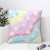 Home Decor Colorful Daisy Wave Pattern Pillow Covers Pattern Cushion Cover Suitable for Sofa Bedroom Car Pillow Cover