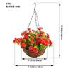 Artificial Flower Hanging Basket With Bow Decor Woven Fabric Floral Wall Home Interior Modern Dcor