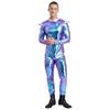 One-Piece Outer Space Costume for Men M-3XL: Easy Wear Long Sleeve Jumpsuit, Combines Cute & Robotic Styles for Photos