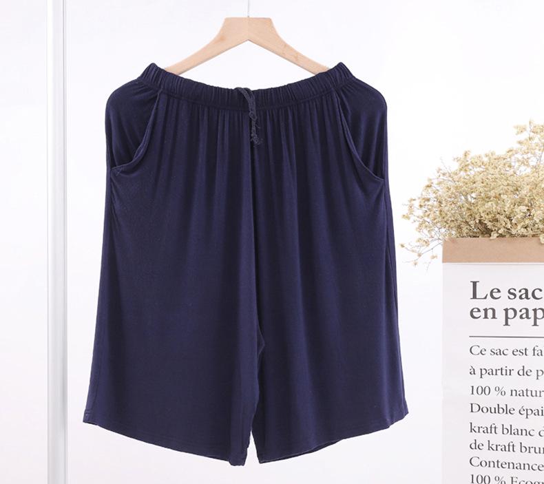 Męskie lekkie modalowe spodenki piżamowe na lato - Rozmiar Plus Size, Bardzo Szeroki Krój