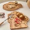 Tegneserie Skjærebrett Kawaii Tre Matbrett Cinnamon Roll Jente Barn Brød Frokosttallerken Frukt Desserttallerken