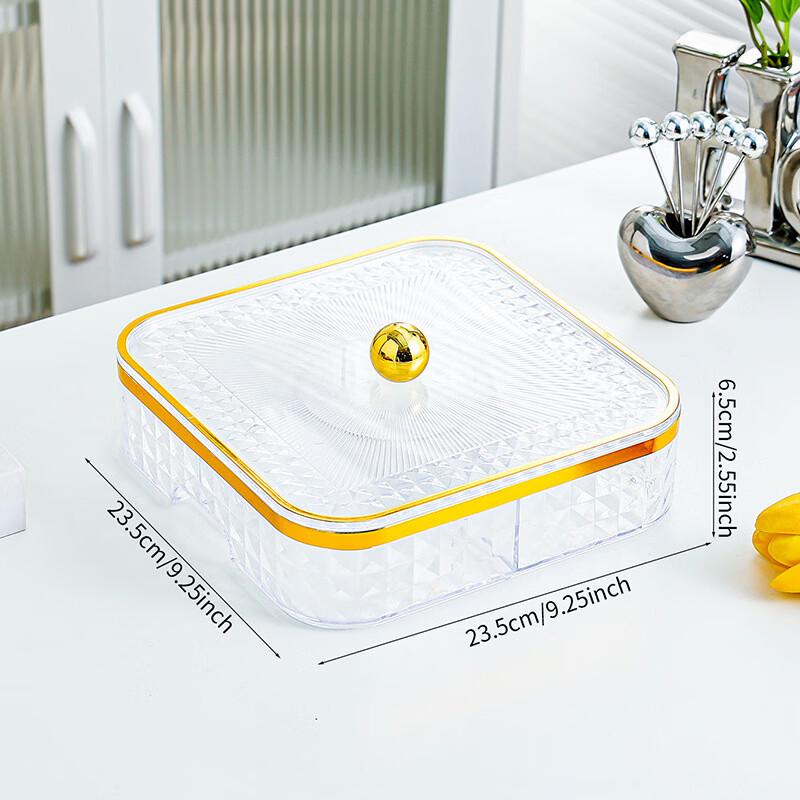 

Ruhan Diamond Square Transparent Fruit & Snack Plate