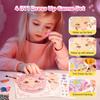 4 In 1 Princess Art Craft Kits, Foil Crafts Art Fun & Gem Painting, Makeup Diamond DIY Activity, Dress Up Sticker Books,Travel Toys, Ideal Toys for