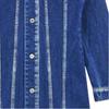WE11DONE Single Button Pocket Shoulder Flap Denim Jacket Women jackets Blue WD-DJ3-22-337-W-BL