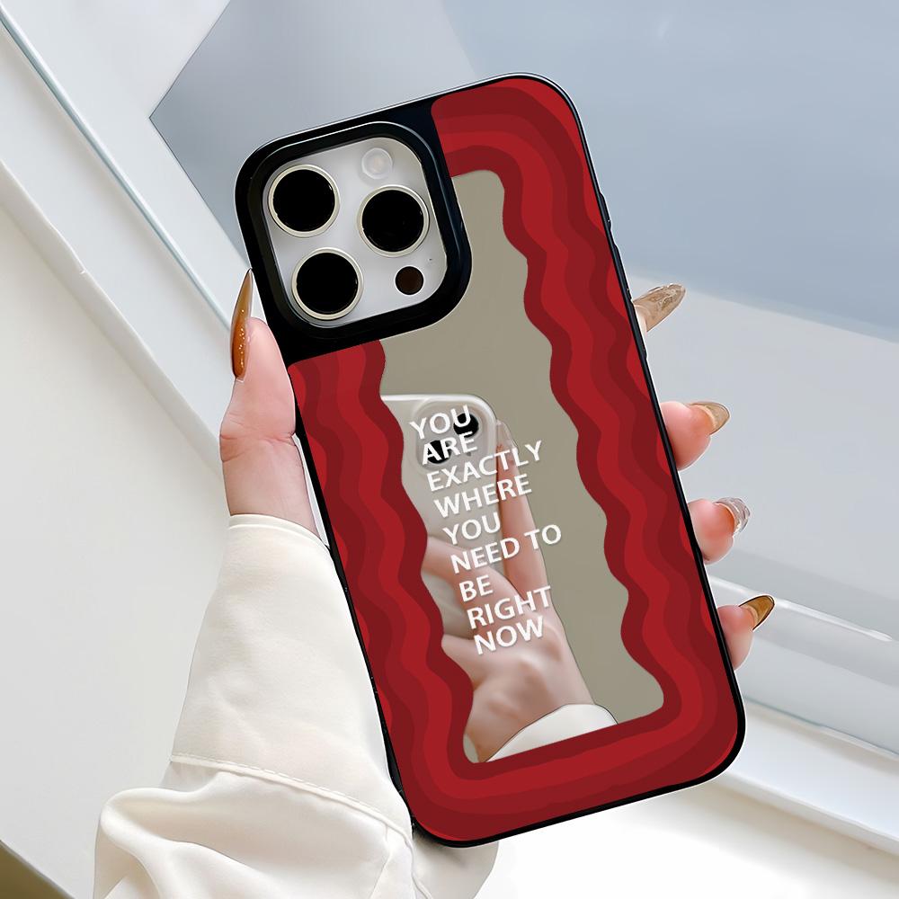 Mirror Phone Case for iPhone 15 11 13 14 for 15 16 Pro Max 12 13 16 Pro Cloud Flower and Animal Cute Style Phone Case