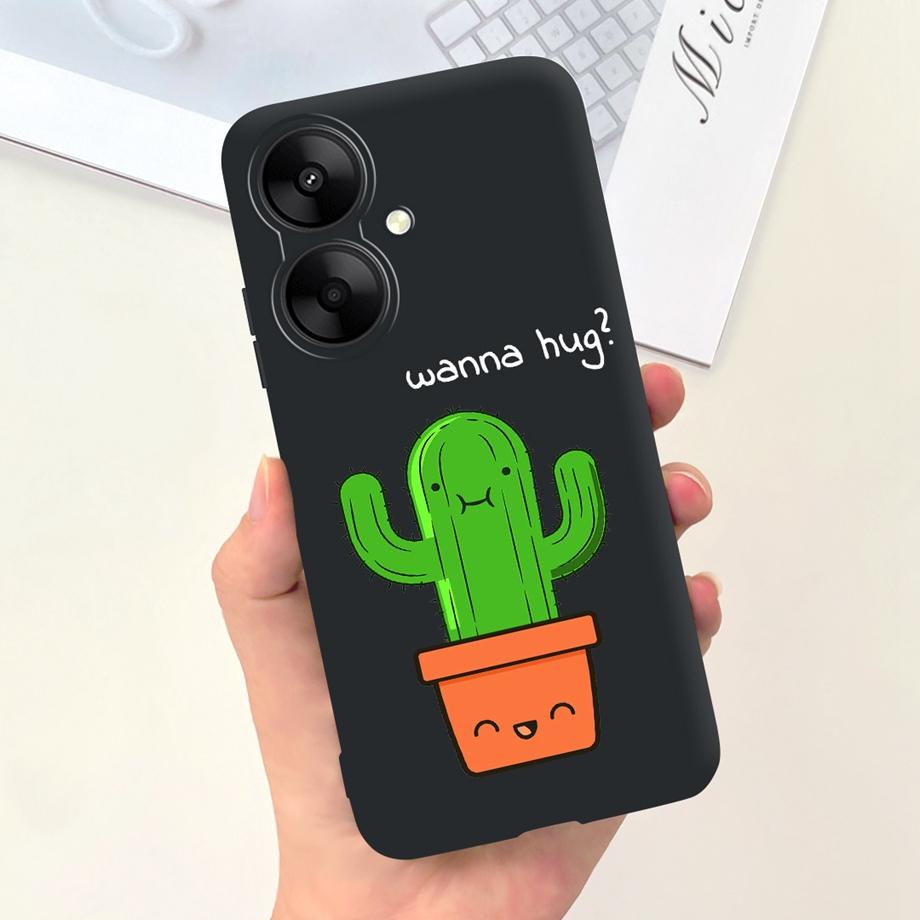 For Xiaomi Redmi 13C 5G Redmi 13R 5G Case Soft Silicone Phone Cases Butterfly Cactus CAPA For Redmi13C Redmi13R 5G Funda Bumper