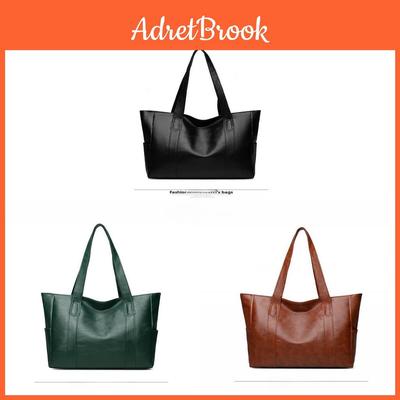 Big Tote Bag For Women Pu Leather Large Capacity Handbag With Top Zip Closure For Daily Use