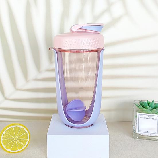 1 Conjunto Garrafa Shaker 590ml Grande Capacidade À Prova de Vazamento Resistente a Quedas Resistente ao Calor Mistura de Proteína