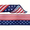 Stylish Day Independence Ribbon With Five Star Stripes American Bow Flag