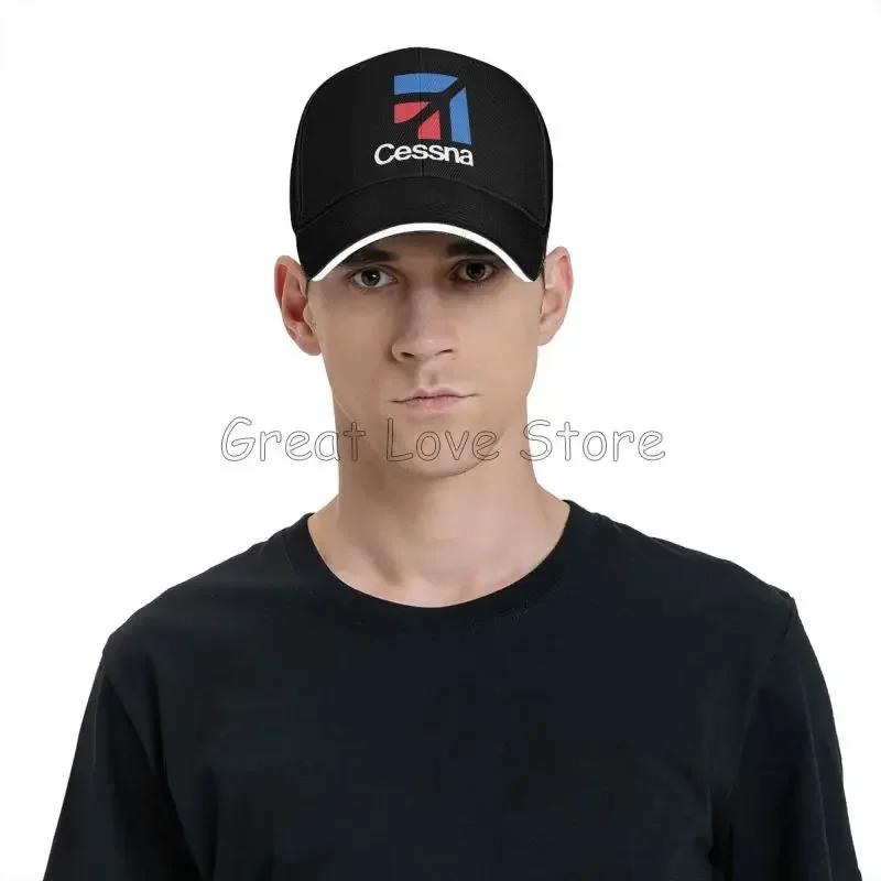 ACustom Cessna Logo Print Sandwich Baseballkappe Retro Herren Hip Hop Fischerhüte Sommer Outdoor Sonnenschutz Snapback Kappe Golf Ha