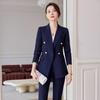 Women's Professional Black Suit Set for Interviews and Work - Formal Spring/Autumn Style