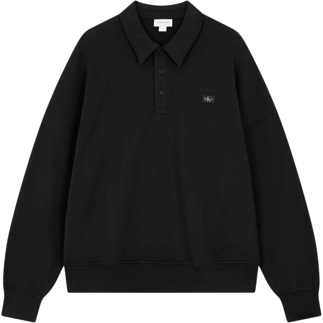 

Calvin Klein Loose Casual Comfortable Solid Color Long Sleeve Sweatshirt Men tops Black J327037-BEH L