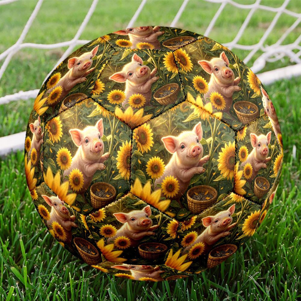 1pc Pig Sunflowers Durable Size 5 Soccer Ball Professional Match Training Football Indoor &Outdoor Sports Ball p60195
