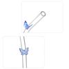 8pcs/pack Butterfly Glass Straws Household Colorful Heat Resistant Bent Straws Gift Set with Cleaning Brushes