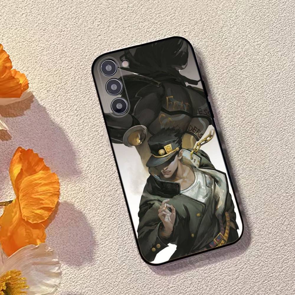K-Kujo Jotaro Anime J-JOJO Phone Case Black Silicone Soft For Samsung Galaxy A73,A72,A71,A70,A53,A52,A51
