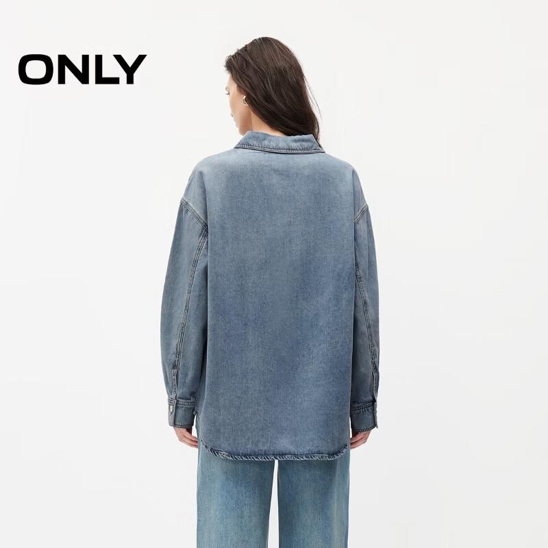 ONLY 2026 Spring Relaxed Drop-Shoulder Denim Shirt for Women