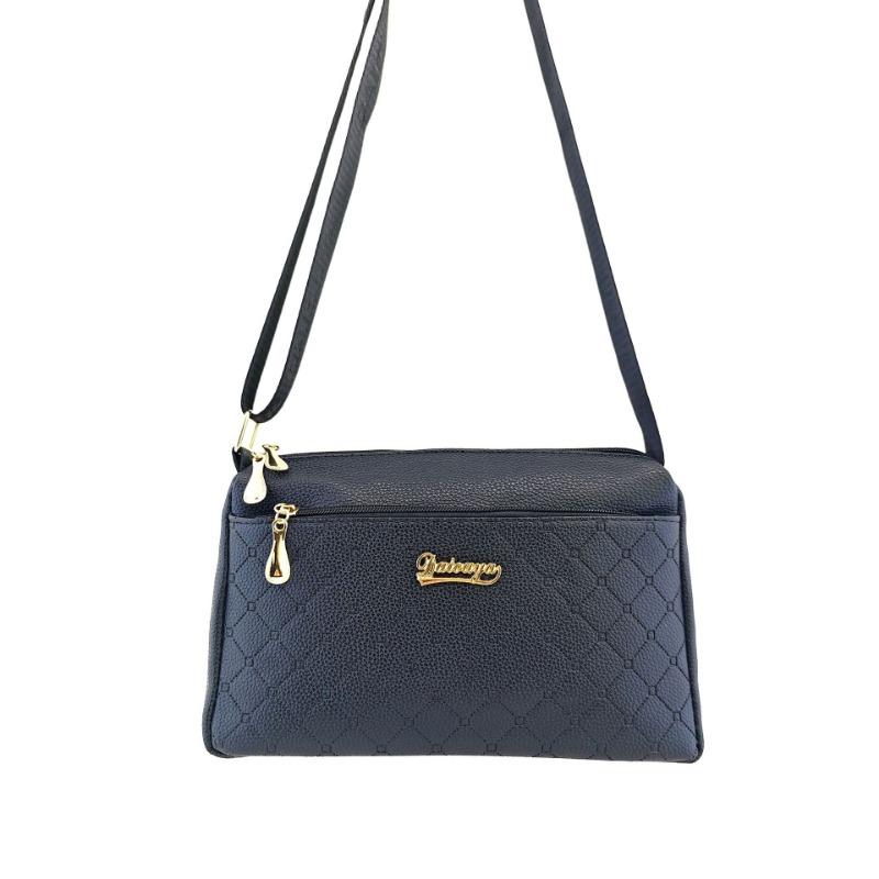 

Spring new multi-layer zipper single shoulder women s small bag trend oblique span lychee pattern bag large capacity чёрный