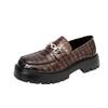New British Style Business Leather Shoes Four Seasons Single Shoes Brown Platform Foot Groom Wedding Shoes