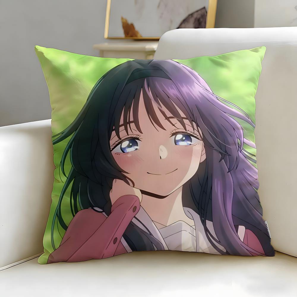 popular anime character Kaoruko Waguri Cushion Cover Soft & Easy-Wash Pillow Case – Versatile for Couch, Bed, Travel and Office