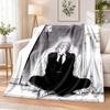 Chainsaw Man Flannel Throw Blanket Soft Warm Cozy For Sofa Bed Indoor Home Bedroom Use