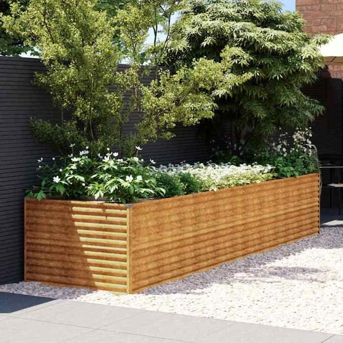 Exclusive House - Raised Garden Bed 386x100x69 Cm Corten Steel