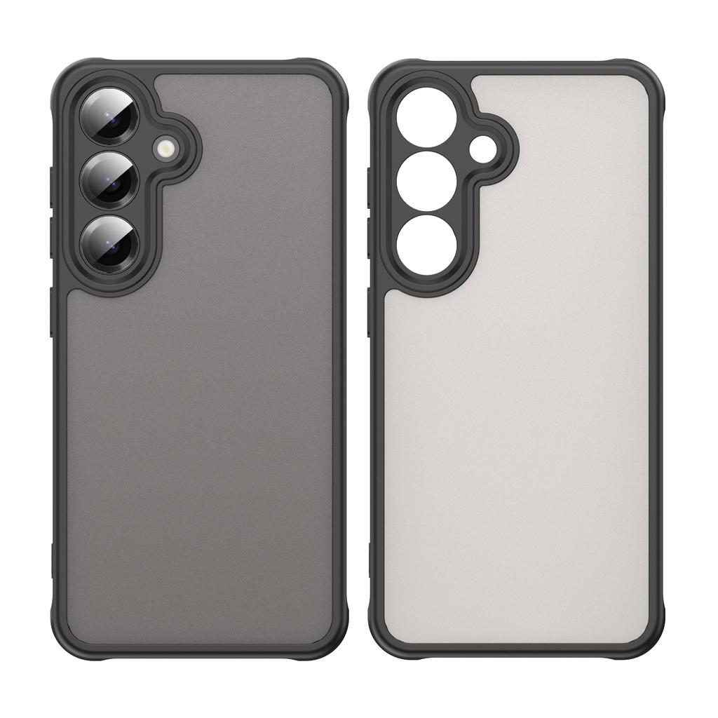 For Samsung Galaxy S24 Case with Screen Film WANLONFENG FD Series Skin Touch TPU PC Phone Back Cover