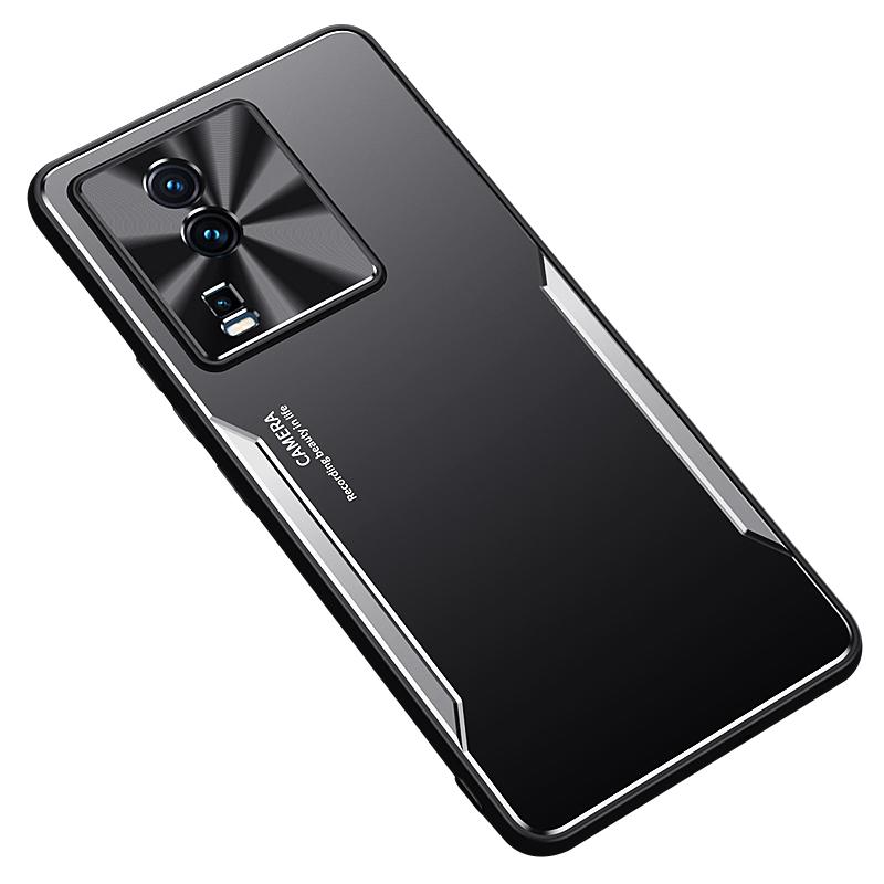 For Vivo iQOO Neo7 5G Slim Phone Case Aluminum Alloy+TPU Case Shockproof Anti-Scratch Phone Cover