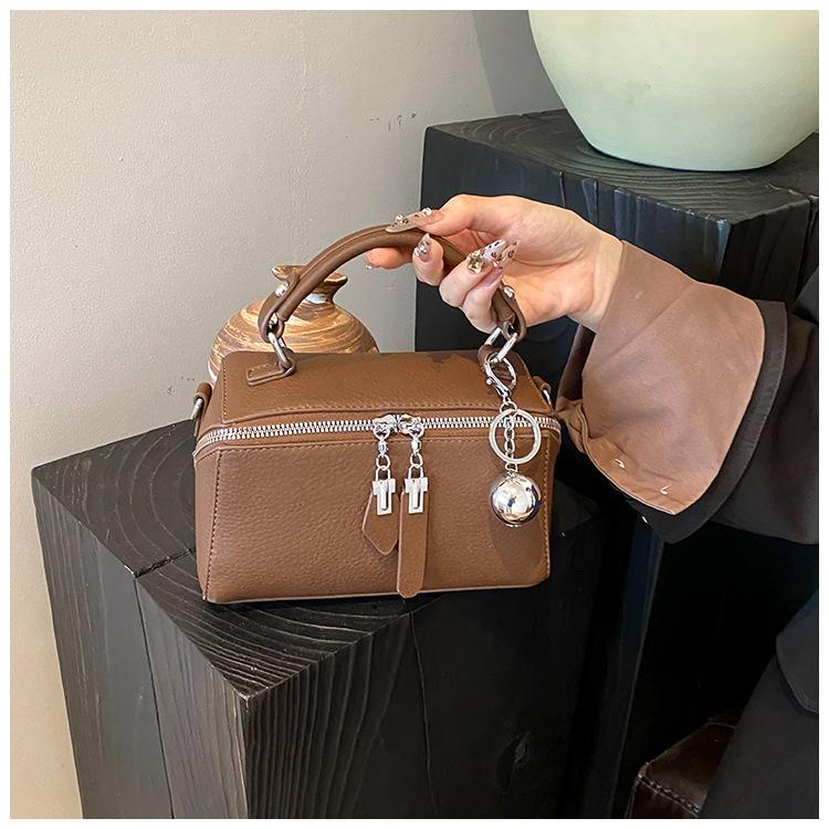 Ретро простая сумка-мессенджер на одно плечо в стиле Бостон, маленькая квадратная сумка