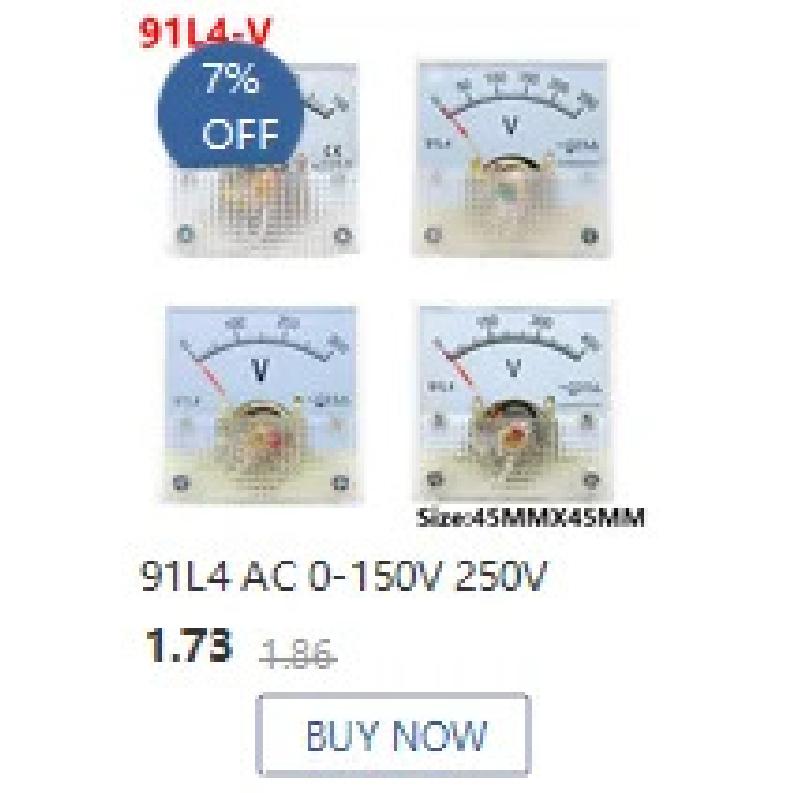 91C4-UA DC Pointer Type Ammeter 50A -0 - 50A 100A -0 - 100A 200A -0 - 200A 300A -0 - 300A Analog Mechanics Plate Table