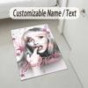 Personalized Crystal Velvet Carpet,Sabrina Carpenter Custom Printed Name, Plush Area Rug For Home Indoor Decor