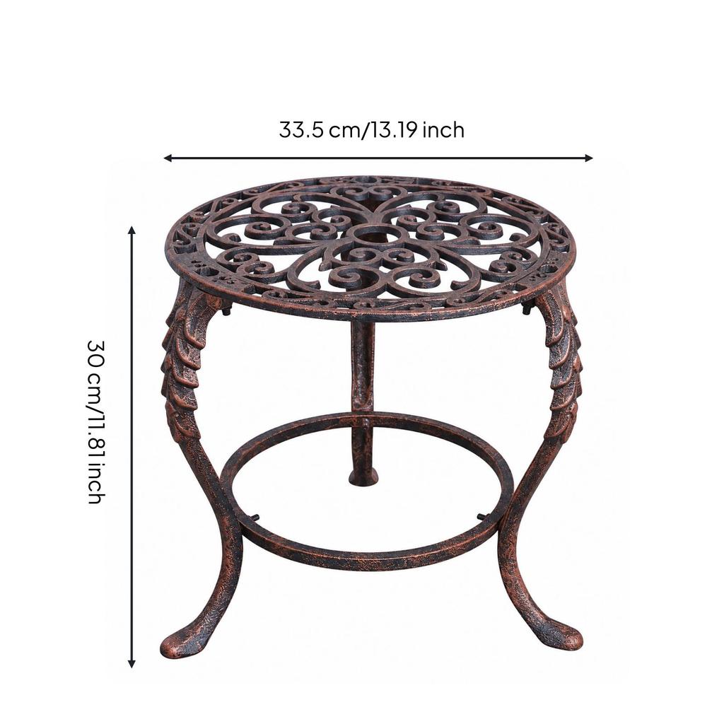 Vintage-Inspired Iron Plant Stand Indoor Outdoor for Living Room, Entryway