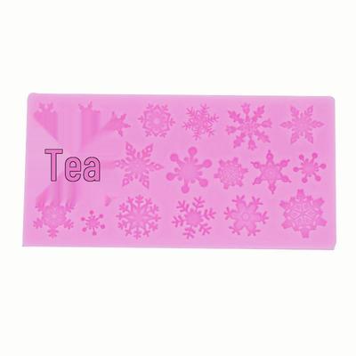 Molde de Silicona de Copos de Nieve Múltiples para Pasteles de Fondant y Decoración de Galletas