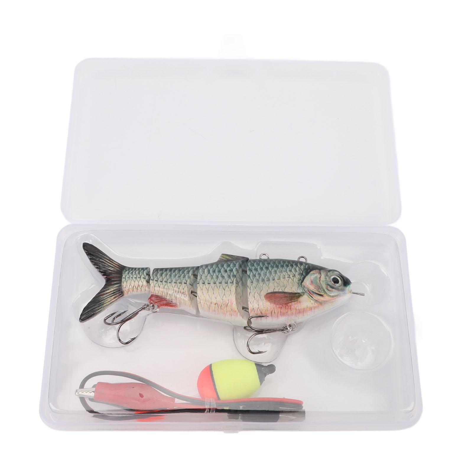 

Электрическая приманка с USB-подзарядкой, реалистичная, многосекционная, автоматически плавающая, со светодиодной подсветкой для