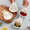Mini Cute Goose Rabbit Shaped Plastic Cream Bowls Adorable Tableware for Afternoon Tea Food Serving Dish Household Decor