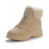 Höhenverstellende Kurzstiefel für Herbst und Winter, thermische Baumwollstiefel aus Samt, Schnürstiefel mit dicker Sohle, vielseitige Martin-Stiefel für Damen