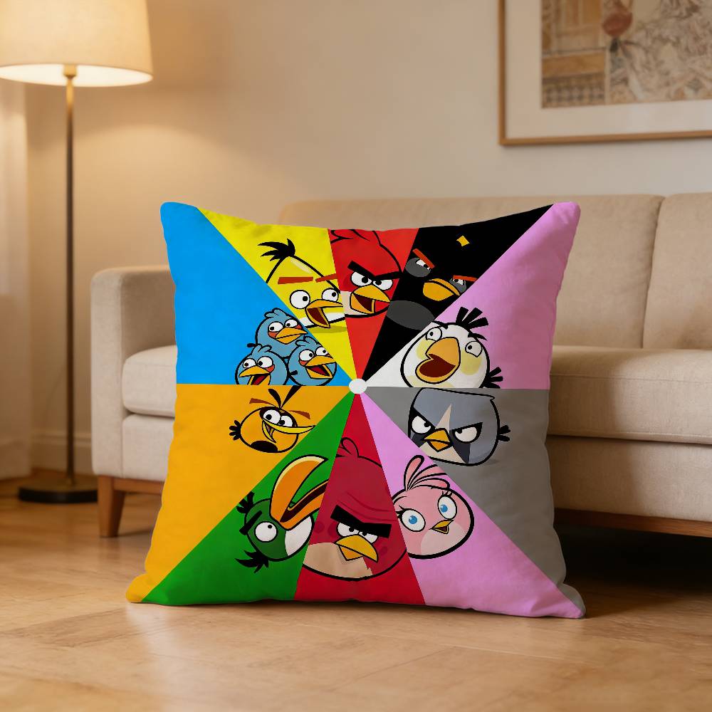 AAngry Birds Pillow Case Pattern Printed Pillowcase For Living Room Sofa Cushion Cover