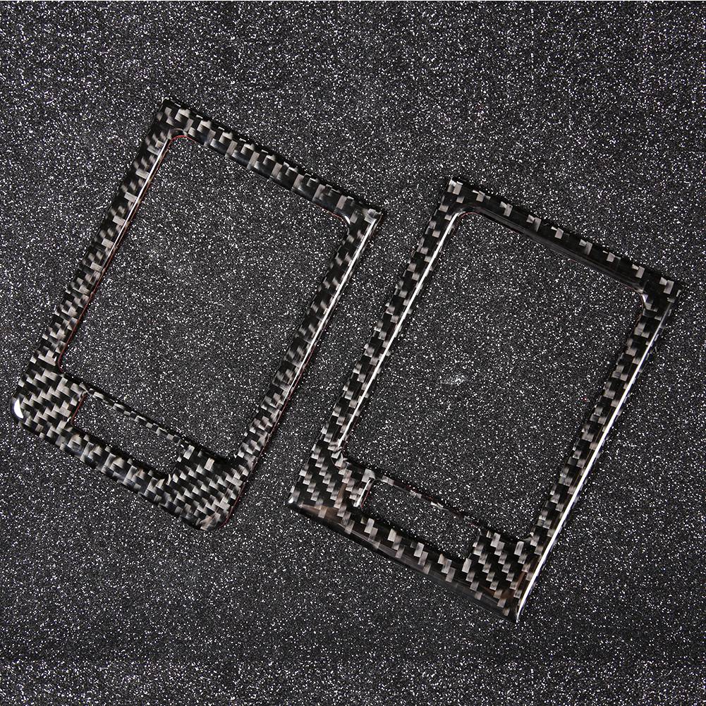 2 Pcs Control Panel Vent Trim Soft Carbon Fiber Air Outlet Cover Fit for Mercedes W204 05 12