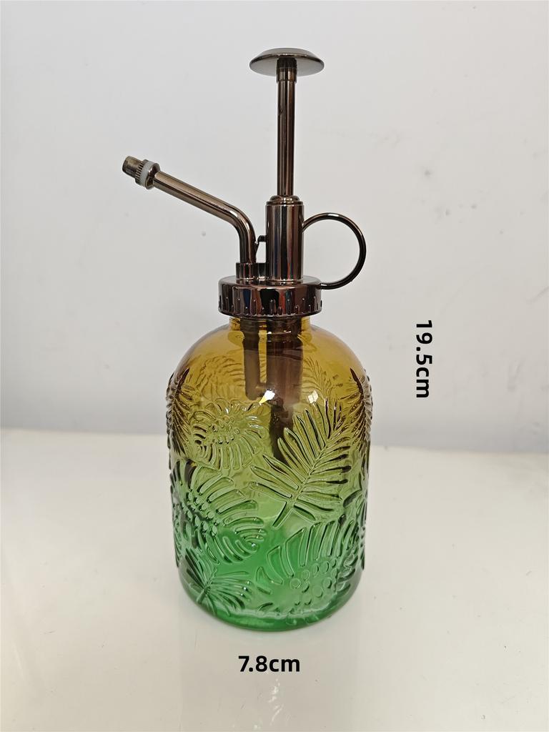 New Colorful Glass Flower Watering Sprayer Maple Leaf Shape High-End Hand-Press Type360mlGarden Sprinkler Spray Bottle
