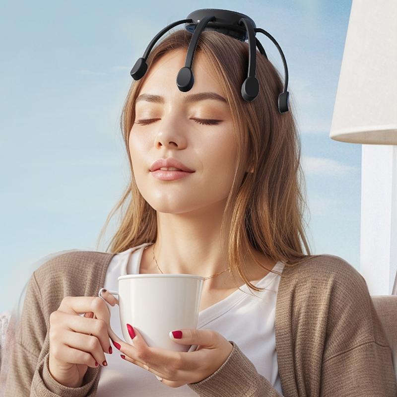 360 Degree Electric Scalp Massagers Head Therapy Machine Low Noise Motor And Individualized Mode For Tension Reduction