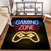 "Gaming Zone Neon Style Carpet with Game Controller Design" Suitable for use as an anti-slip for living room bedroom sofas