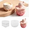 Witch Hat Silicone Candle Container Mould with Lid for Resin Casting, Mushroom House Silicone Mould for Halloween Decoration Storage Box Jewelry